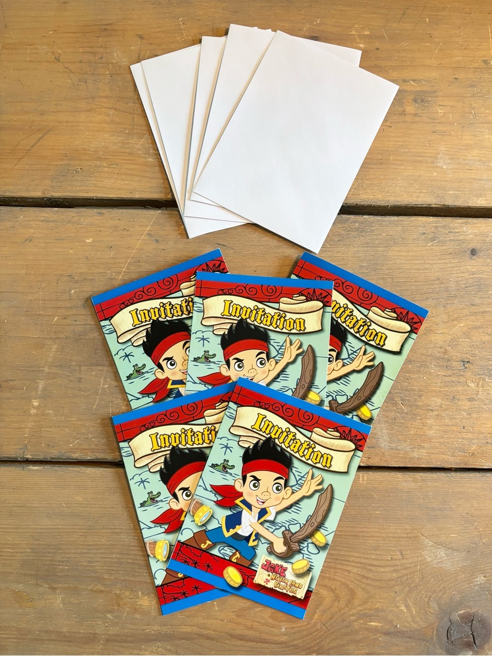 Jake in Neverland Disney Jr. Party Invitation Cards (Set of 5)